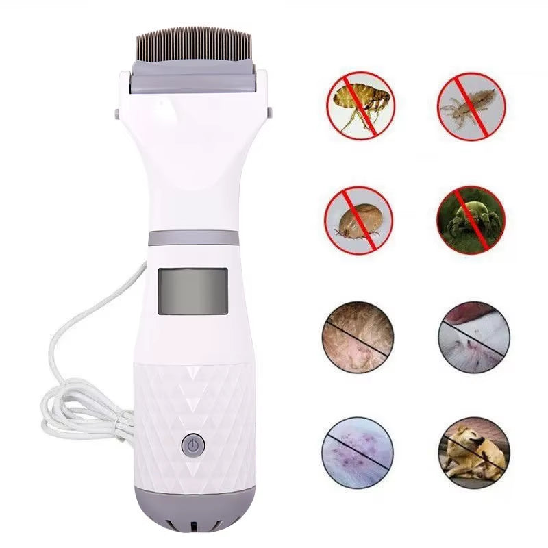 Pet Electric Flea Comb Safety Lice Remover Hair Cleaner Pet Lice Comb Lice Remover Head Lice Treatment Pet Supplies Dog Brush